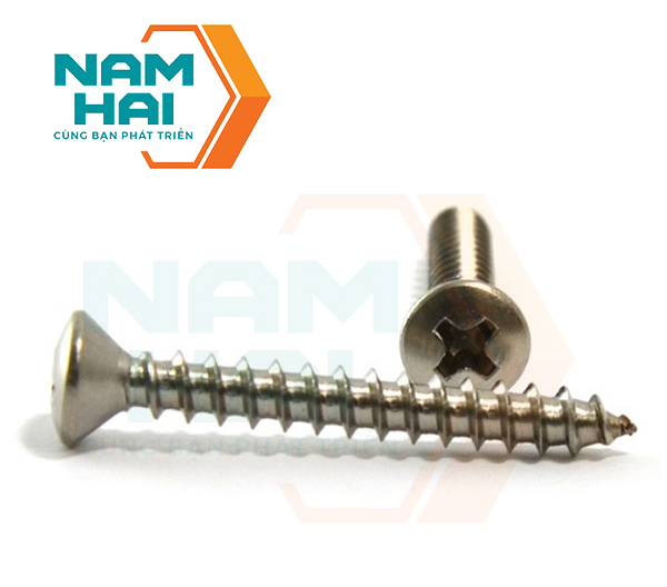 VÍT GỖ ĐẦU Ô VAN (OVAL) INOX DIN 7983 C